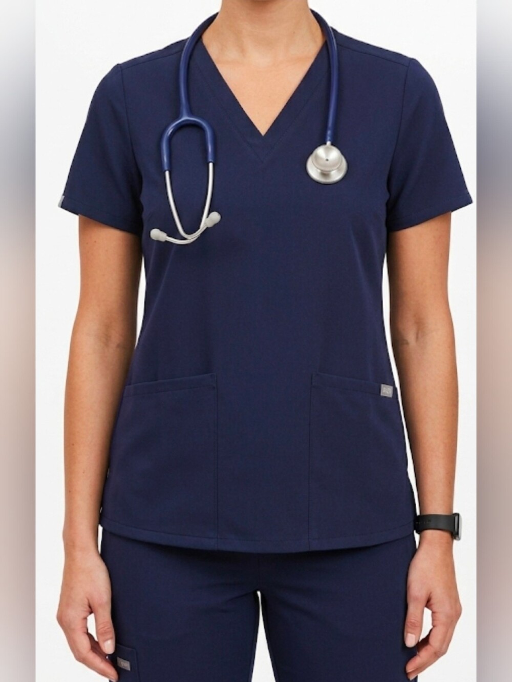 FIGS Women Top Size Medium Technical Collection Scrub V neck